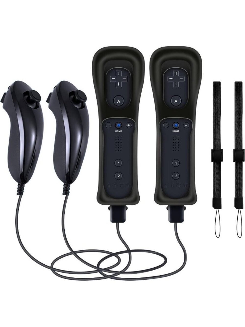 WDZP (Black* 2) Remote Controller with Motion Plus for Wii/WII U, 2 in 1 Remote